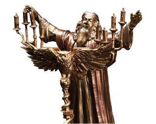 Sculpture en Bronze Albus Dumbledore Podium | Sorcière et Magie