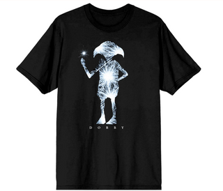 T-Shirt Noir Dobby Feux d'Artifices | Sorcière et Magie