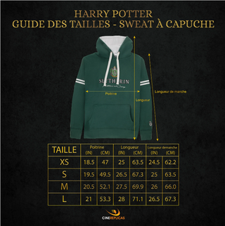Chandail à Capuche (Hoodie) Serpentard | Sorcière et Magie