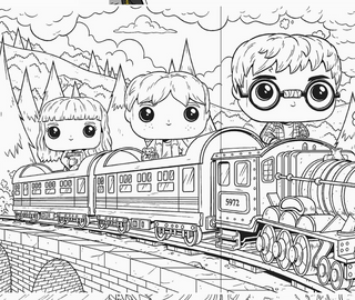 Livre À Colorier Funko Pop HP | Sorcière et Magie