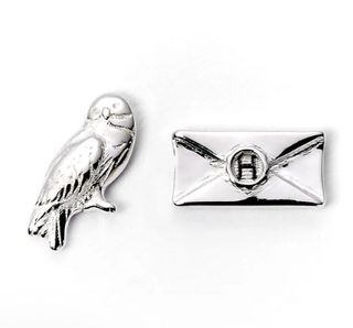Boucles d'Oreilles À Tige Hedwige et Lettre | Sorcière et Magie