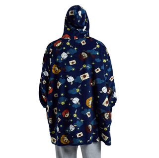 Chibi Characters Hooded Blanket