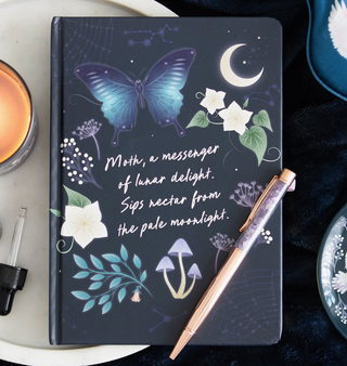 Journal Papillon De Minuit Avec Stylo Améthyste | Sorcière et Magie