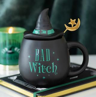 Tasse Bad Witch Avec Couvercle Et Cuillère Lune | Sorcière et Magie