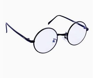 Lunettes rondes en métal noir Harry Potter | Sorcière et Magie