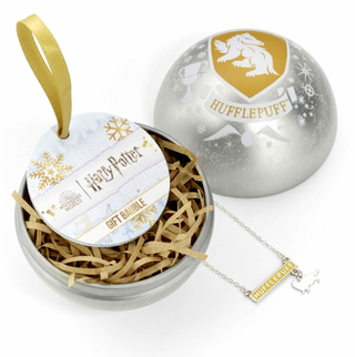 Boule De Noël Poufsouffle Avec Collier | Sorcière et Magie