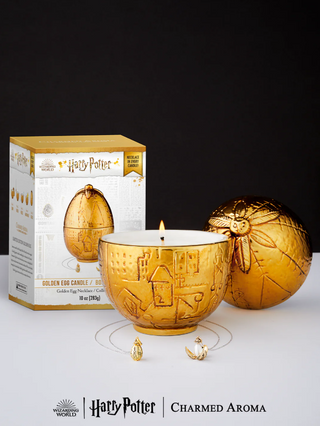 Charmed Aroma Candle and Golden Egg Pendant